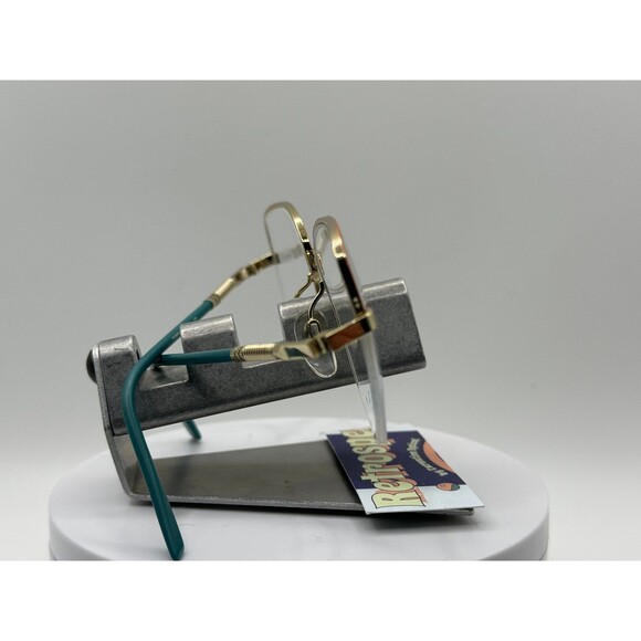 True Vintage Eyeglasses NOS Small Rimless Original Demo Lens Capers 918 Pumpkin - Picture 4 of 9